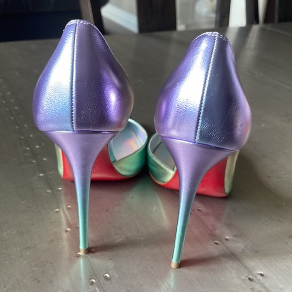 christian louboutin iriza 100mm licorne iridescent stiletto sz 37.5 - Picture 6 of 12